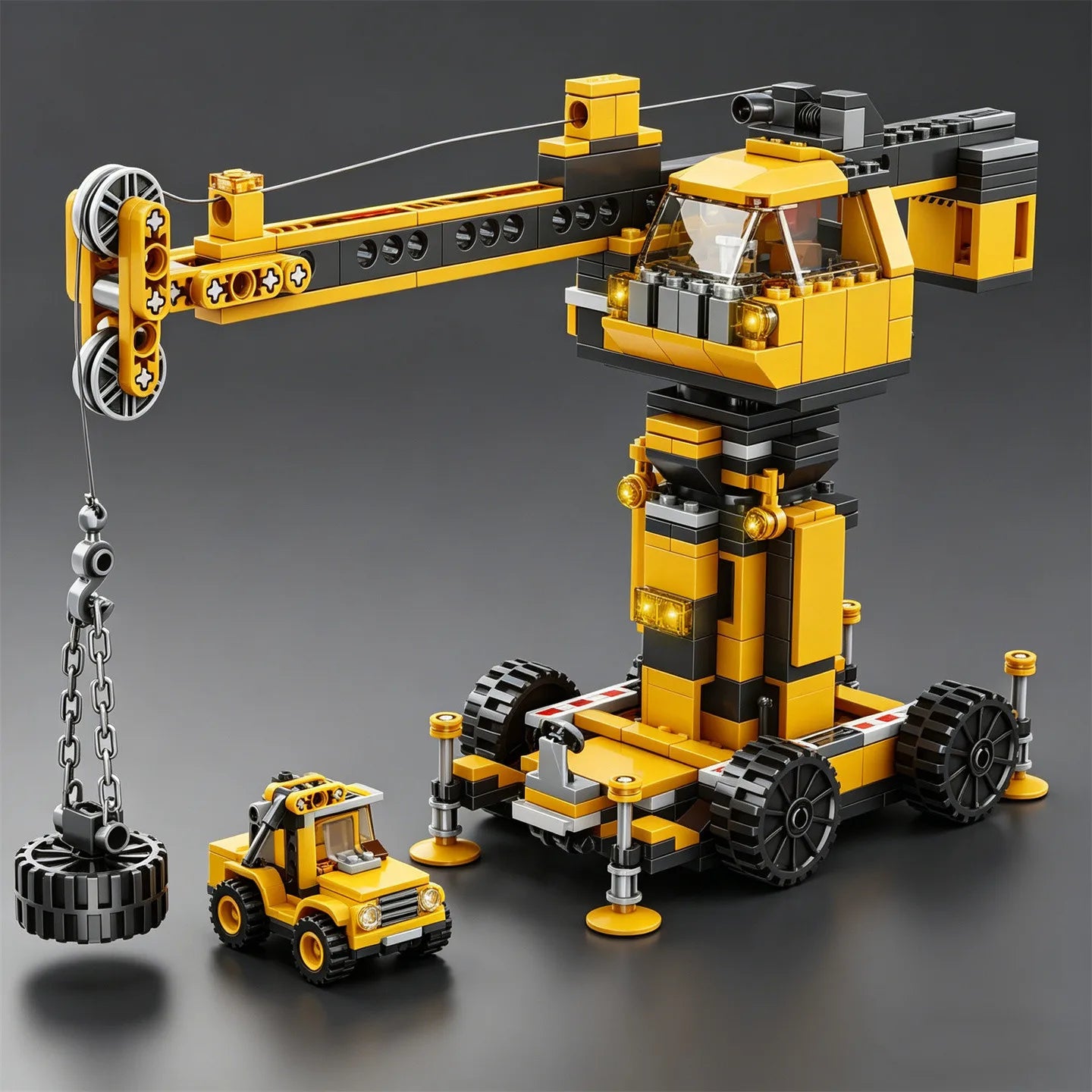 Crane City Serie Ingegneristica Blocchi Da Costruzione Escavatore Gru A Torre Camion Pompa Per Calcestruzzo Giocattolo