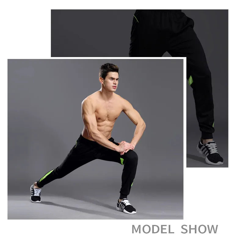 Pantaloni sportivi da corsa da uomo con tasche con cerniera Pantaloni da jogging da calcio Pantaloni sportivi da allenamento Pantaloni da calcio da basket Pantaloni da allenamento da uomo