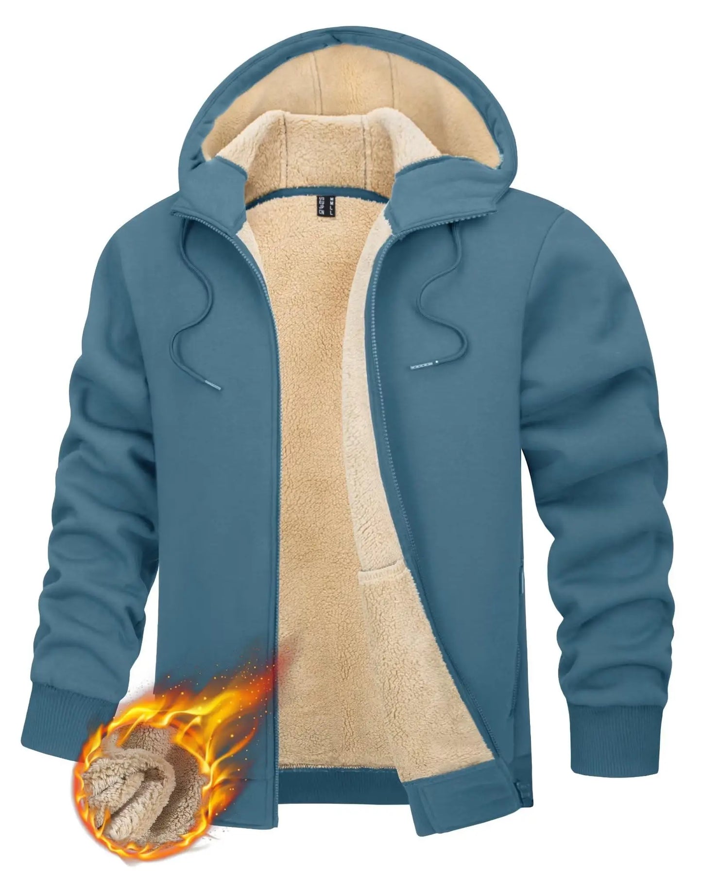 Tacvasen Felpa Con Cappuccio In Pile Sherpa Da Uomo Invernale Antivento Con Zip Capispalla Casual Sportivo