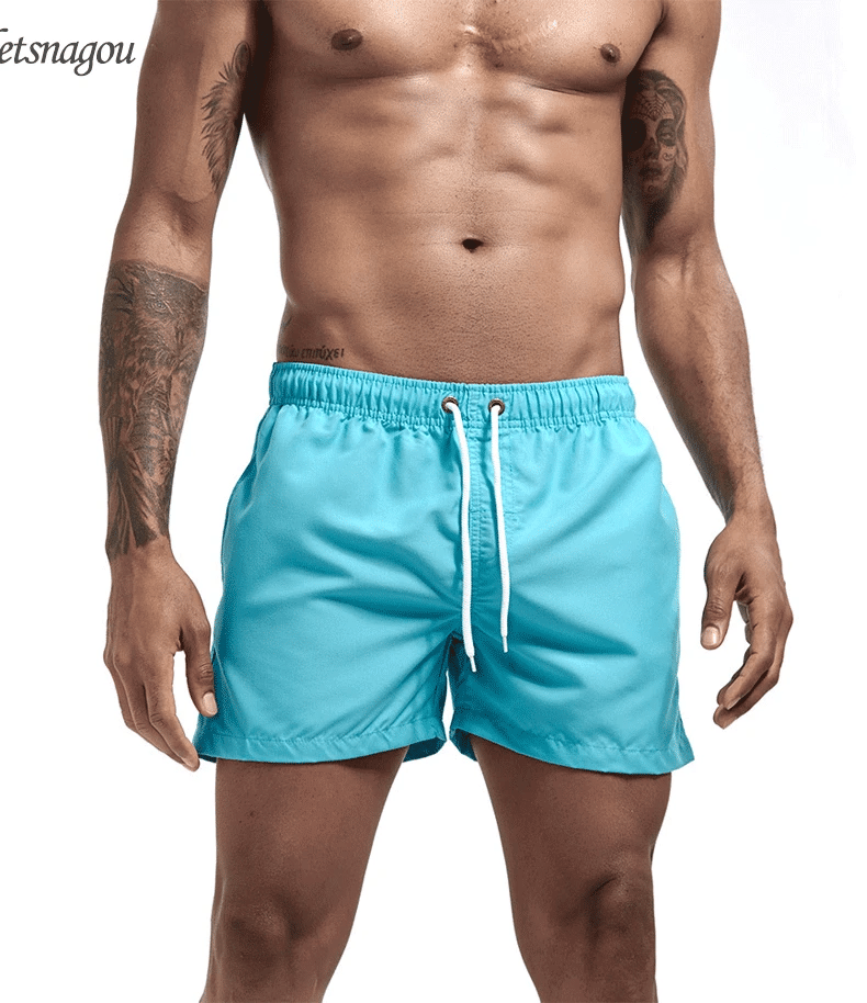 Pantaloncini da Bagno da Uomo da Surf ad Asciugatura Rapida Traspiranti con Coulisse e Tasche per Spiaggia Estiva