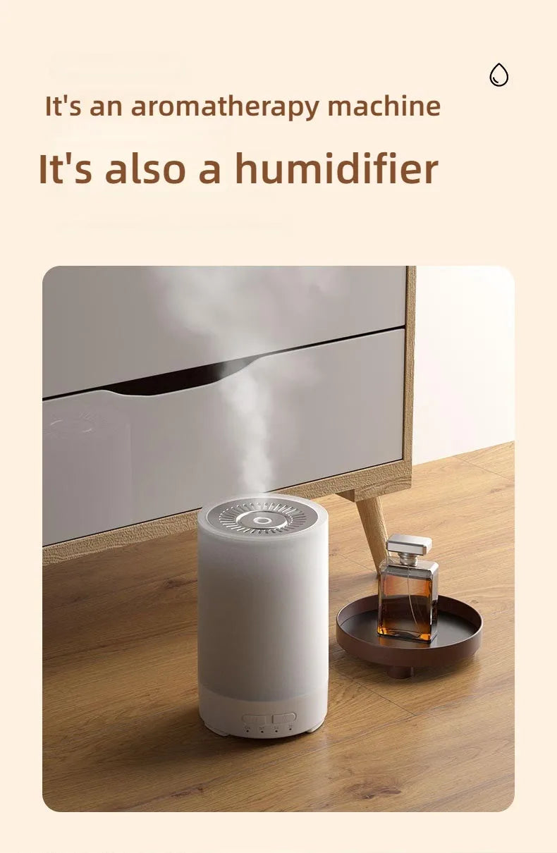 Umidificatore Diffusore Di Oli Essenziali Con Venature Del Legno Spruzzatore Automatico LED Per Profumo Camera Da Letto