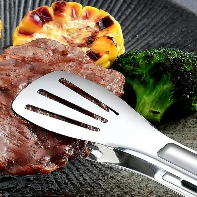 Pinze Per Alimenti In Acciaio Inossidabile Per Cucina Barbecue E Buffet Resistente Al Calore Per Bistecche Carne Pane