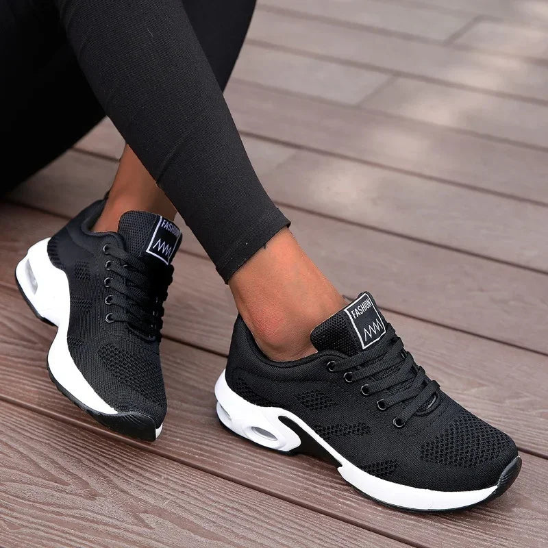 Scarpe da Ginnastica con Plateau da Donna Traspiranti in Mesh Per Corsa Tennis Estive Robuste 2024