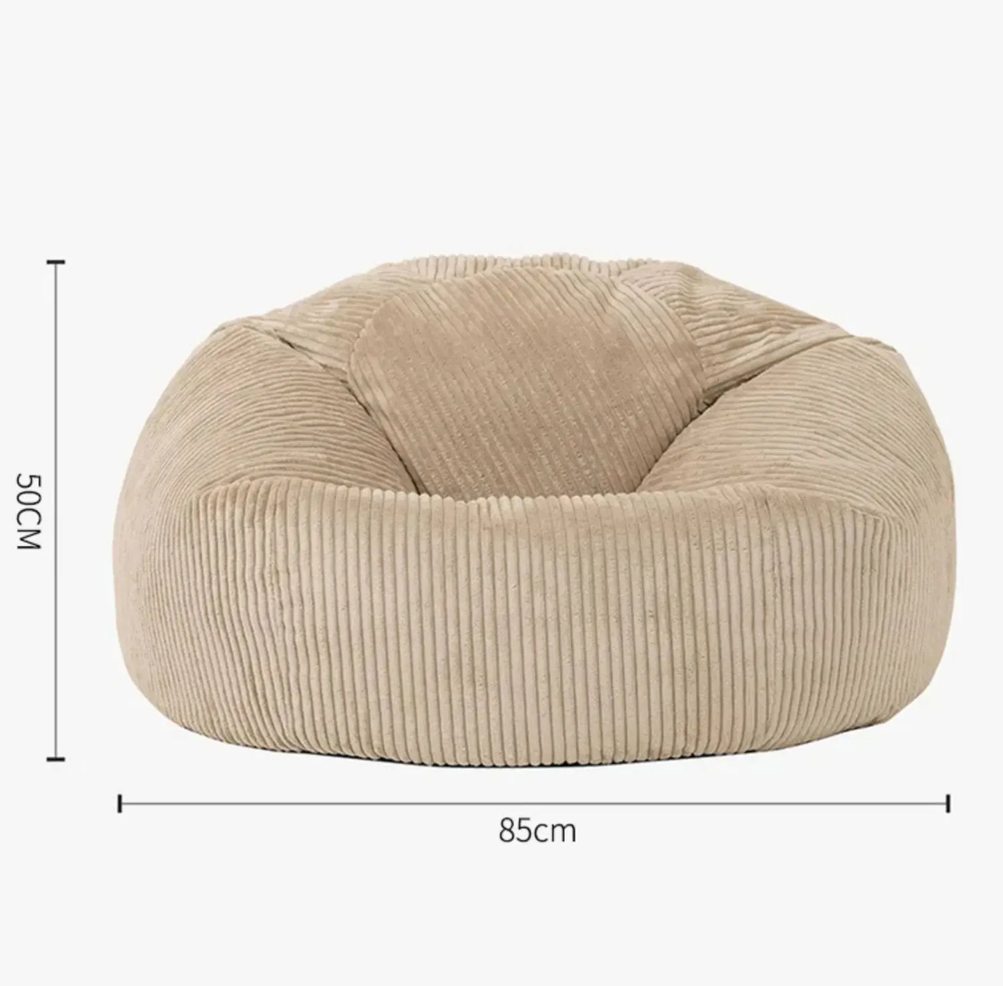 Otautau Pouf In Velluto A Coste Senza Riempitivo Pavimento Beanbag Sedia Lettino Ottomano Mobili Senza Telaio DD025