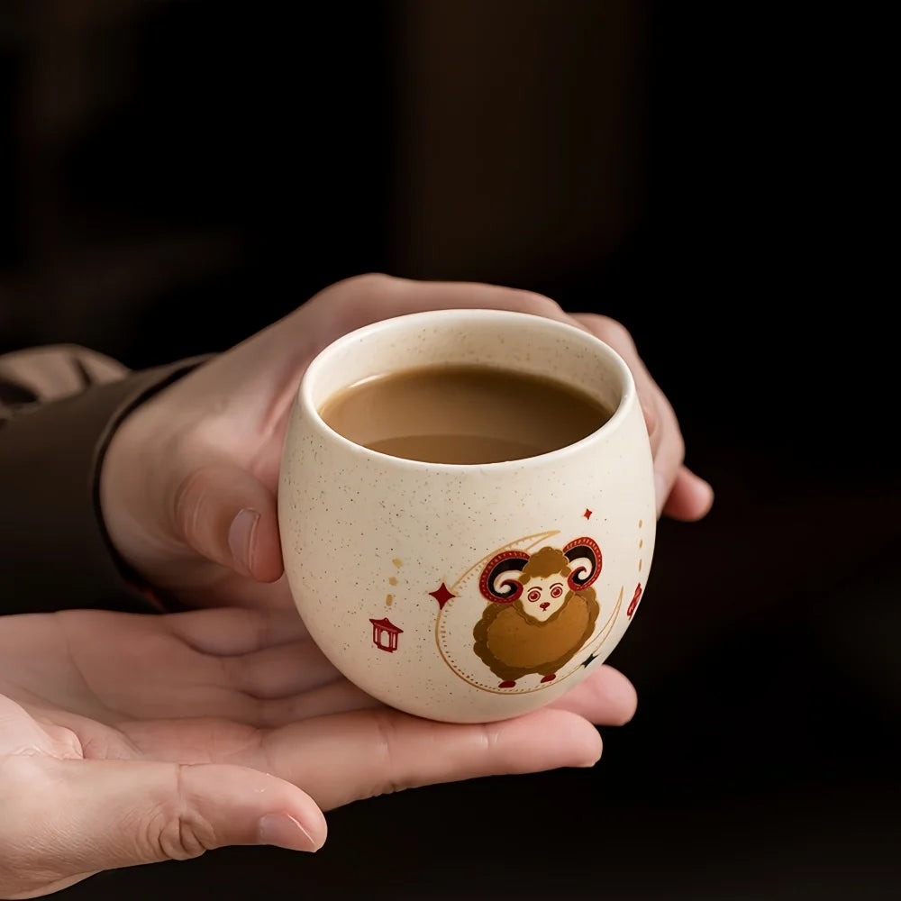 Tazza Ceramica Da 120 Ml Con Motivo Pecora Creativa Per Caffè E Tè Regalo Eid Al Adha Home Office Cucina