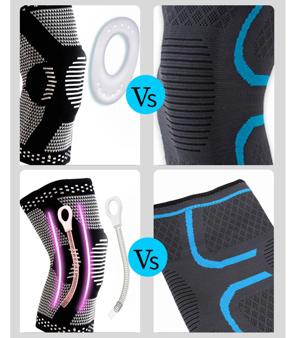 Ginocchiera Protezione Rotula In Silicone Per Atleti Sportivi Compressione Supporto Per Basket