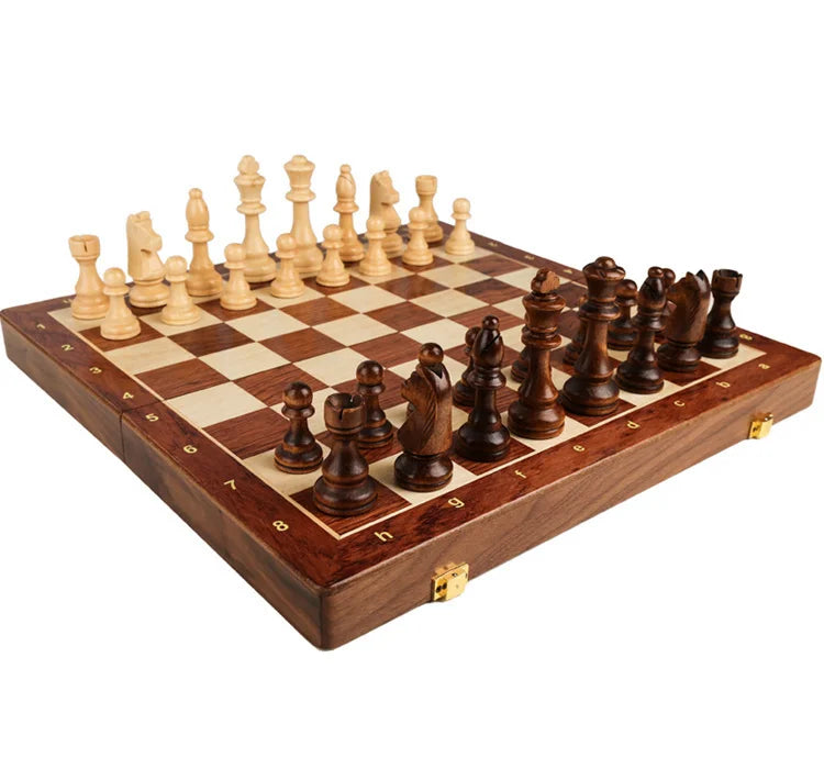 Set Scacchi Pieghevole In Legno Qualita Tradizionale E Classico Scacchiera Gioco Da Tavolo Massiccio Lavorati A Mano