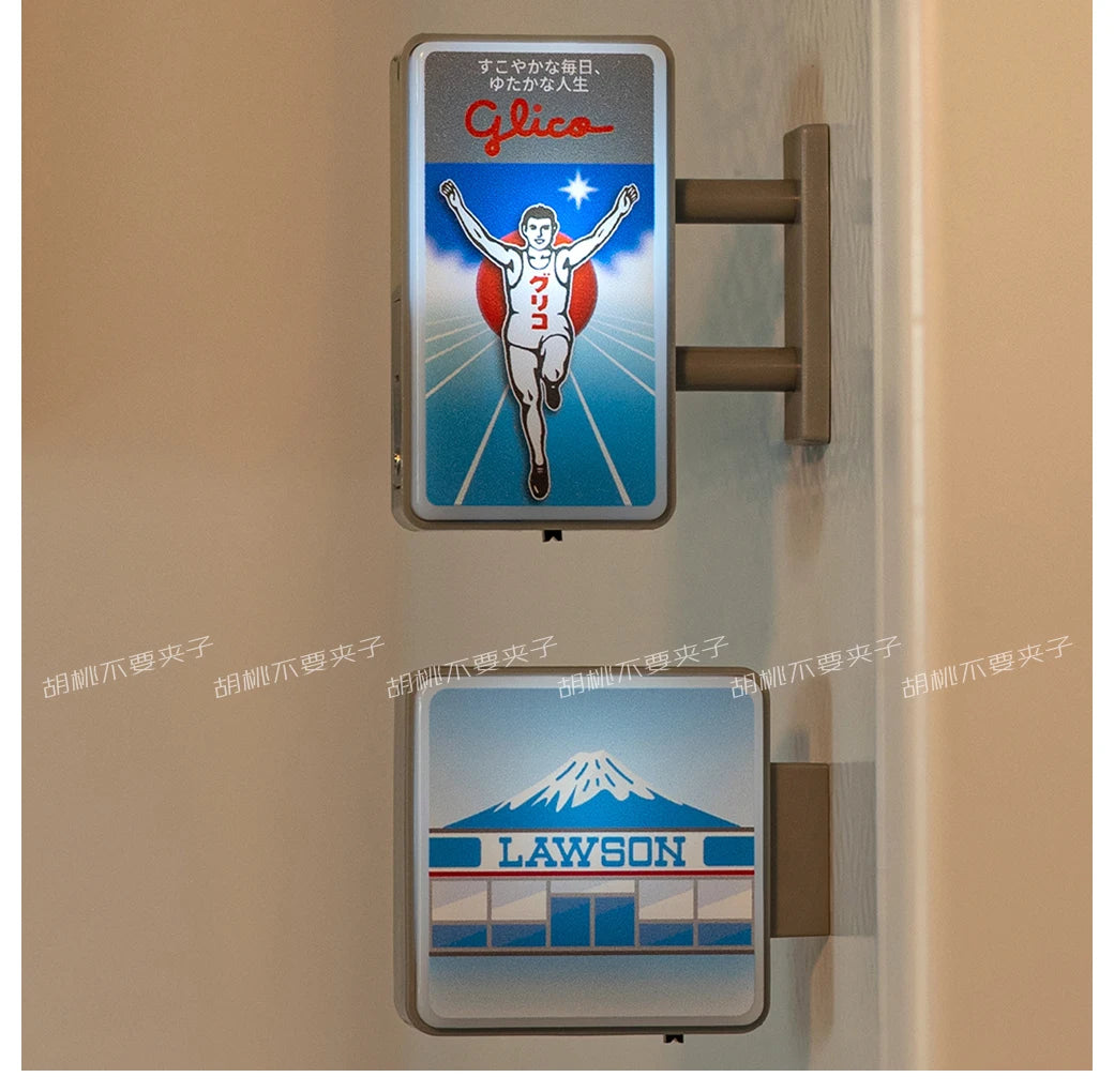 Magnete Frigo Decorativo Adesivo Insegna Luminosa Dotonbori Glico 711 Lake Kawaguchi Ko Lawson Store Foto Spot