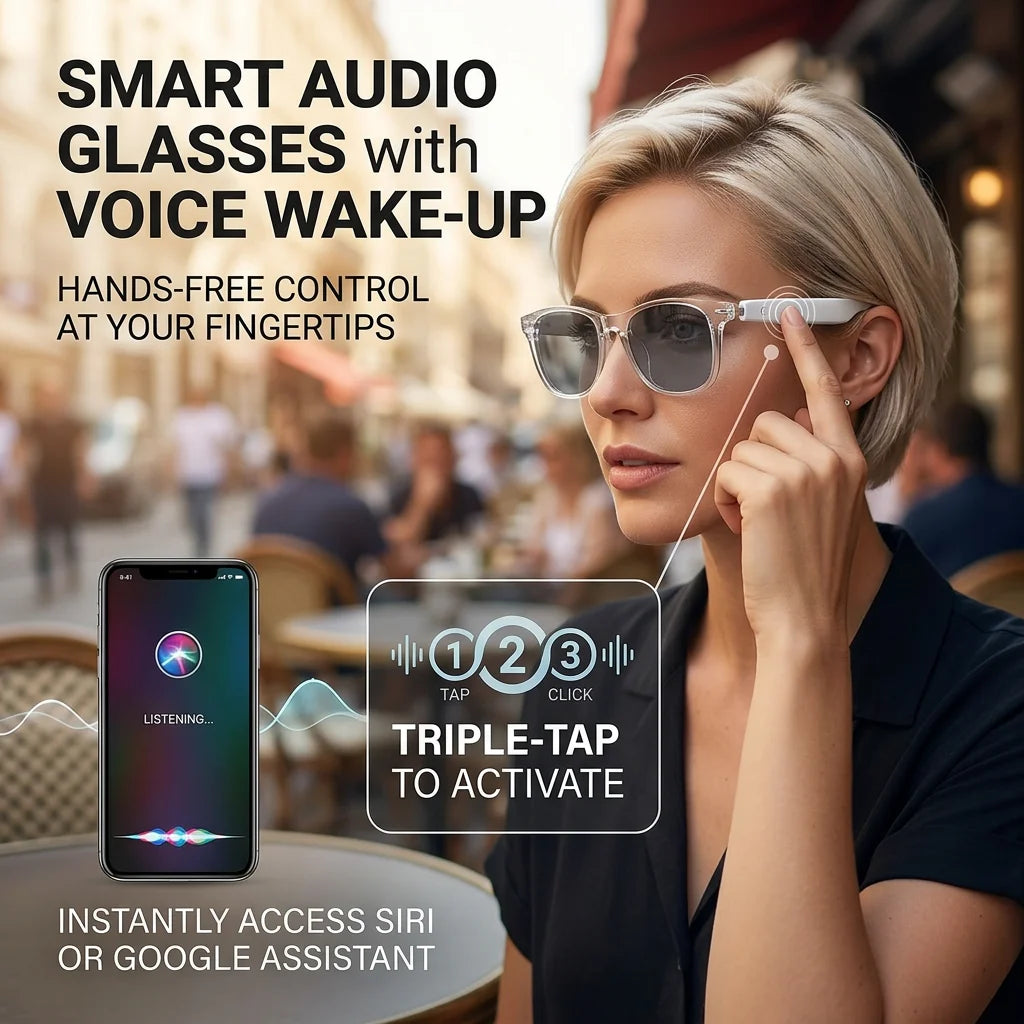 Occhiali Audio Intelligenti Senbono 2026 Traduzione AI Oltre 100 Lingue Chiamate Bluetooth Musica Occhiali Da Sole