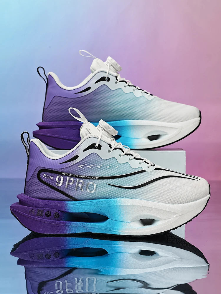 Scarpe Da Corsa Unisex Con Piastra In Carbonio E Cuscino Aria Traspiranti Leggere Sneakers Atletiche Antiscivolo