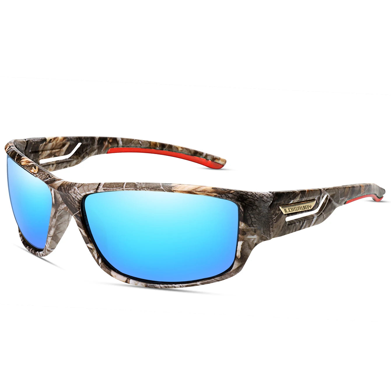 LOISRUBY Occhiali Da Sole Polarizzati Da Pesca Uomo Camouflage Guida Sport All Aperto Ciclismo E Corsa UV400 Attrezzatura