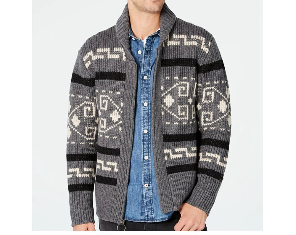 Cardigan Invernale Da Uomo In Maglia Lavorata Termico Caldo Abbigliamento Casual Moda Uomo YA2684