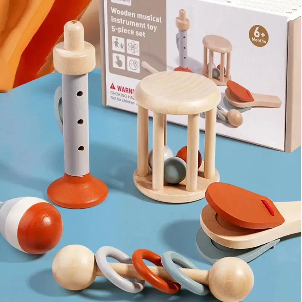 Set Strumenti Musicali Per Bambini In Legno Montessori Xilofono E Tamburo Regalo Educativo Per Età Prescolare 3 6 Anni