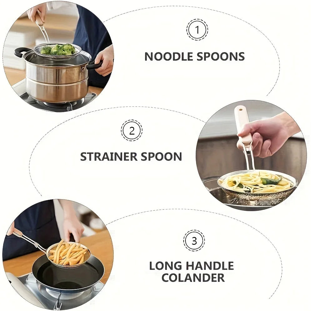 Cucchiaio Per Schiumarola A Maglia Fine In Acciaio Inox Per Colino Spaghetti E Tagliatelle