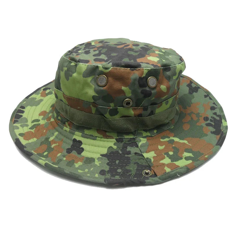 Cappello Boonie Da Pescatore Camouflage All Aperto Protezione Solare Per Esterni Caccia Escursionismo Arrampicata AF056