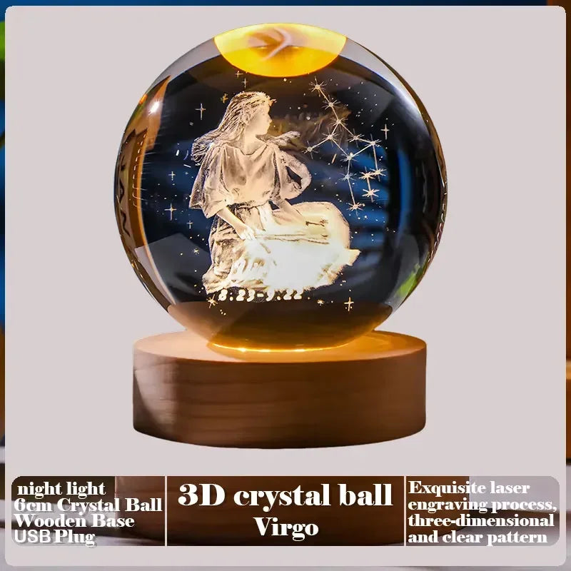 Sfera di Cristallo 3D Creativa Regalo San Valentino Rosa Per la Festa della Mamma Decorazione da Scrivania Nuvola