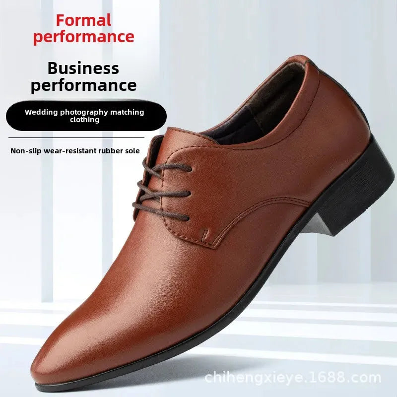 Scarpe Da Uomo In Pelle Primavera Autunno Formali Da Lavoro Punta A Punta Traspiranti Pelle Verniciata Rossa Lucida