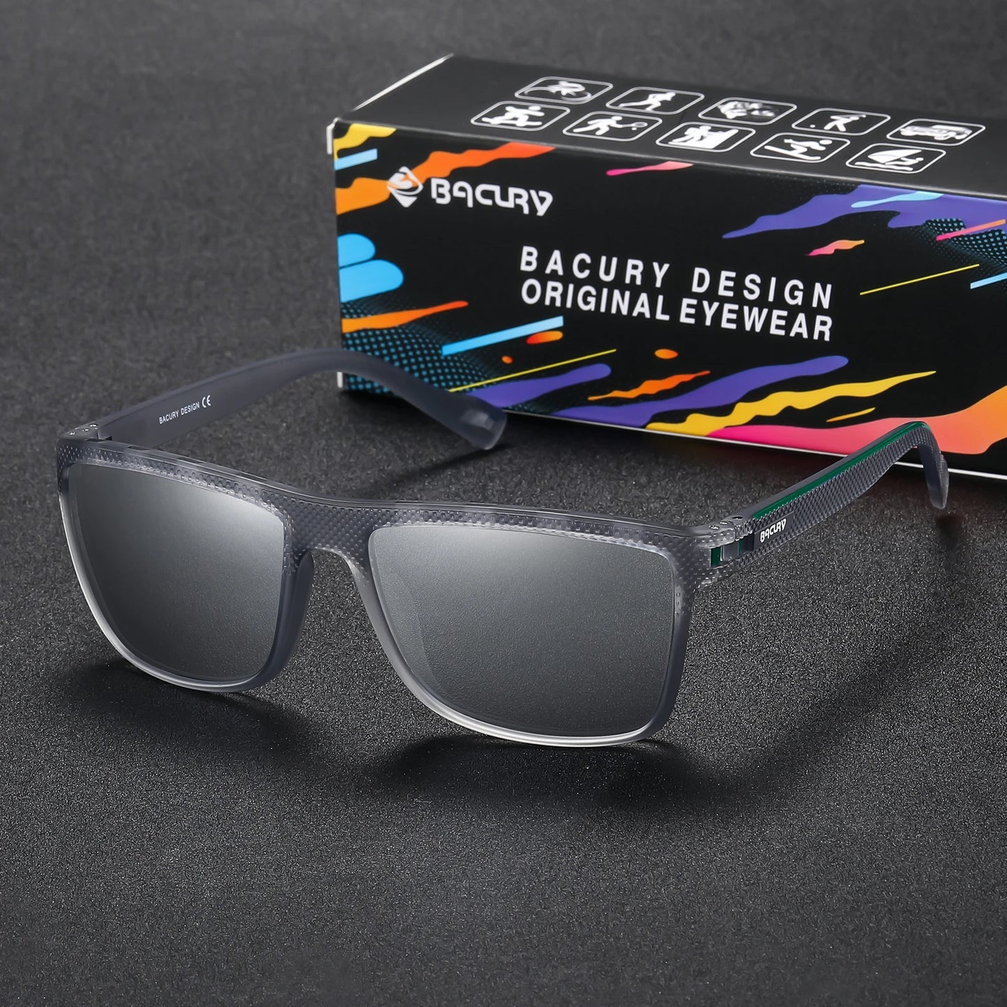 Occhiali Da Sole Sportivi Quadrati Polarizzati UV400 Unisex Per Uomo E Donna Ideali Per Escursionismo Confortevoli