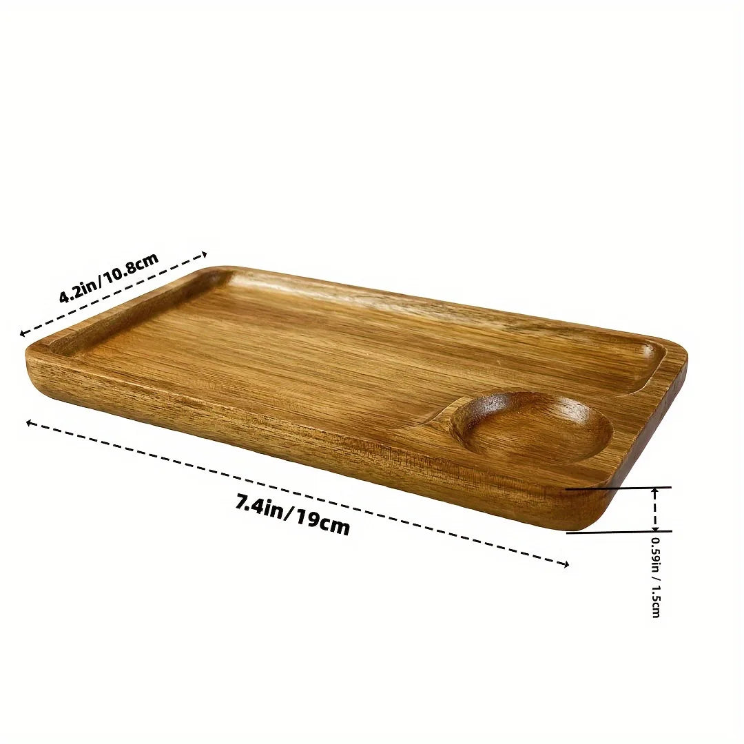 Piatto Di Frutta Giapponese In Legno Massello Rotondo Vassoio Snack Multidimensionale Ad Alto Valore Allingrosso