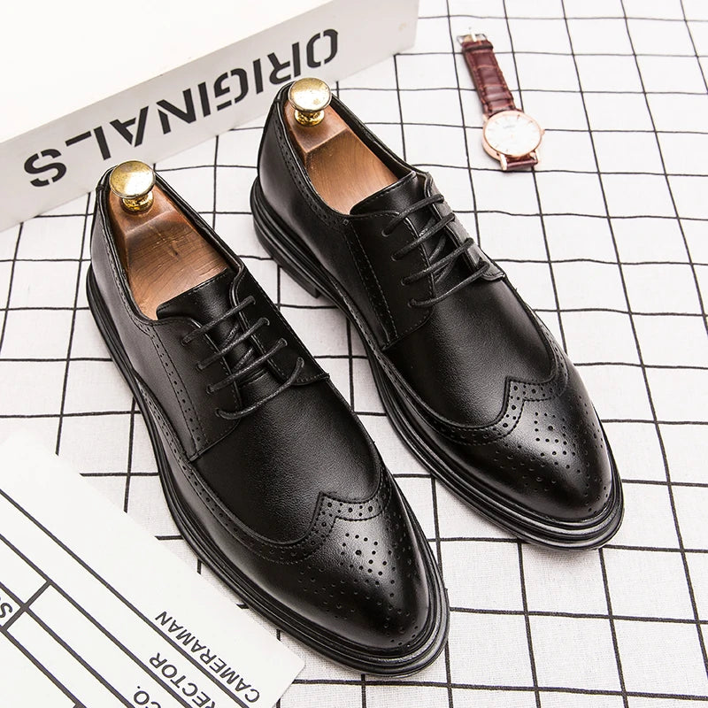 Scarpe Brogue In Pelle Di Alta Qualità Uomo Classiche E Eleganti Da Ufficio E Da Sposa