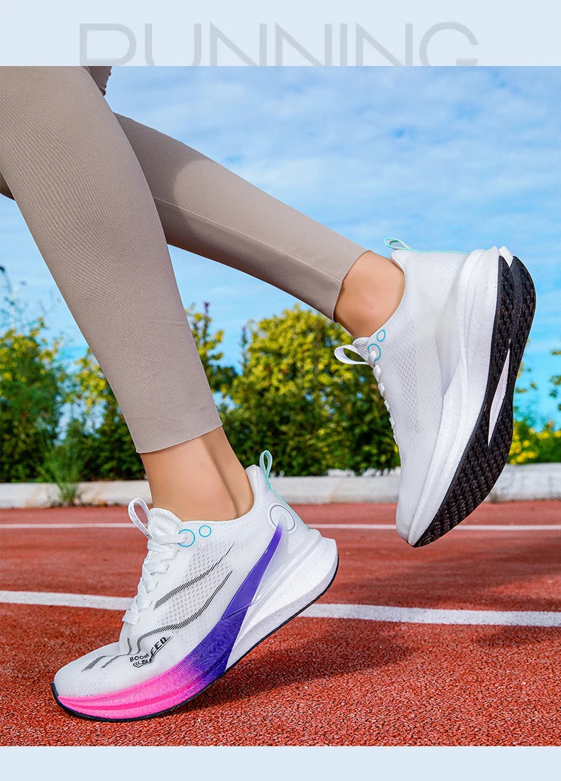 Scarpe Da Corsa Professionali Per Maratona In Carbonio Unisex Ultraleggere Con Assorbimento Degli Urti E Supporto Stabile