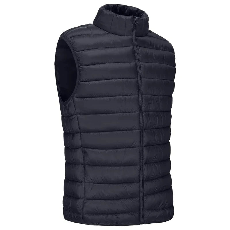 Gilet Imbottito Inverno Senza Maniche Con Cerniera Antivento Impermeabile Capispalla Caldo Uomo Donna