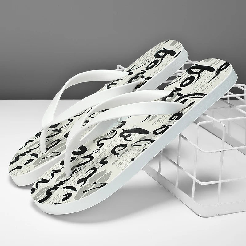 Infradito Da Uomo Antiscivolo Con Suola Morbida Clip Antiscivolo Design Pittura Cinese Sabbia Da Spiaggia