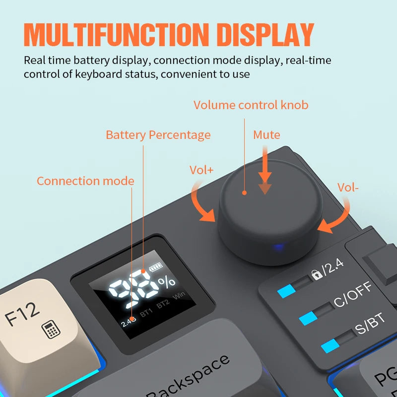 XUNFOX K920 Set Tastiera E Mouse Bluetooth Dual Mode Universali Per Laptop Ufficio E Gaming