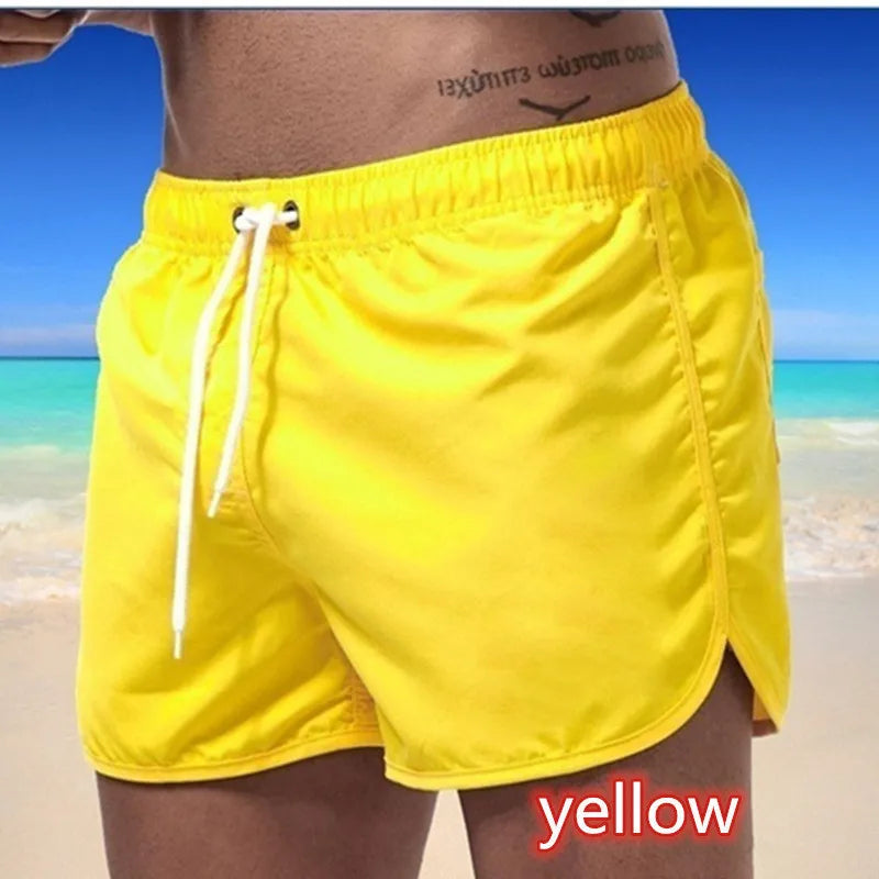Pantaloncini da Bagno da Uomo Estivi in Microfibra Nylon Spandex Traspiranti Vita Bassa Marca Chyxingye