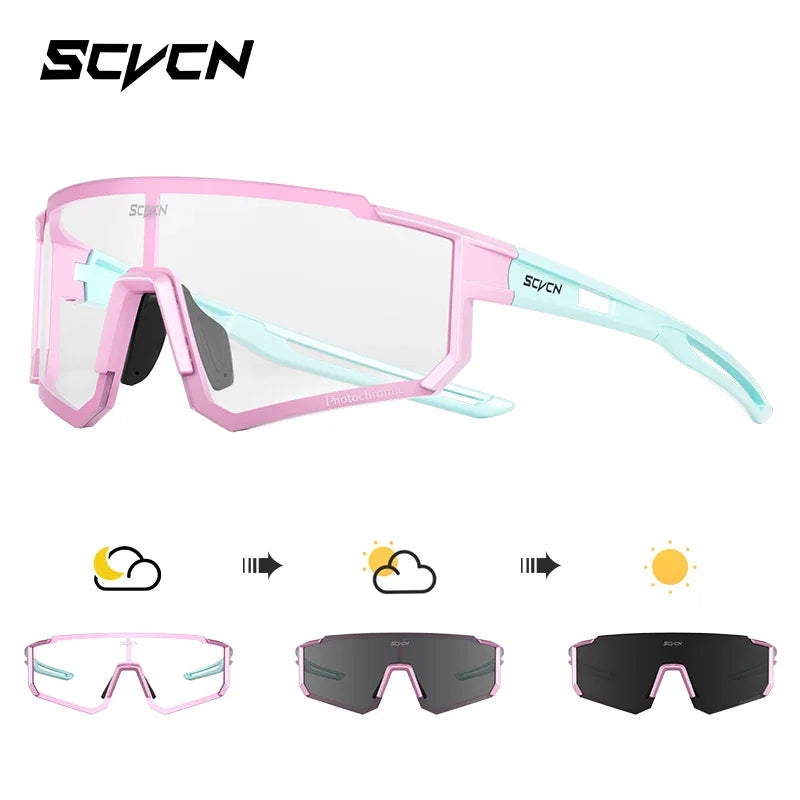 SCVCN Occhiali Da Sole UV400 Viola Montatura Street Fashion Y2K Per Donne E Uomini Ciclismo MTB