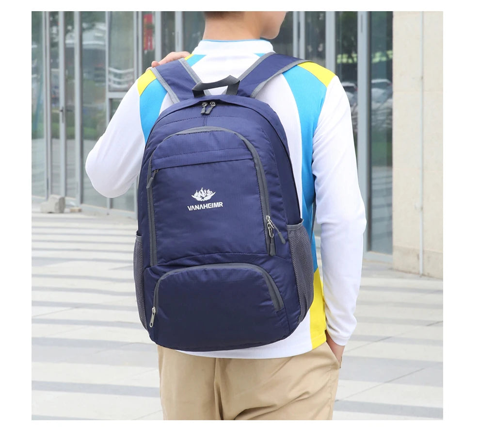 Zaino Pieghevole Da 23 Litri Ultraleggero Esterno Zaino Da Trekking Daypack Capienza Elevata Tessuto Idrorepellente