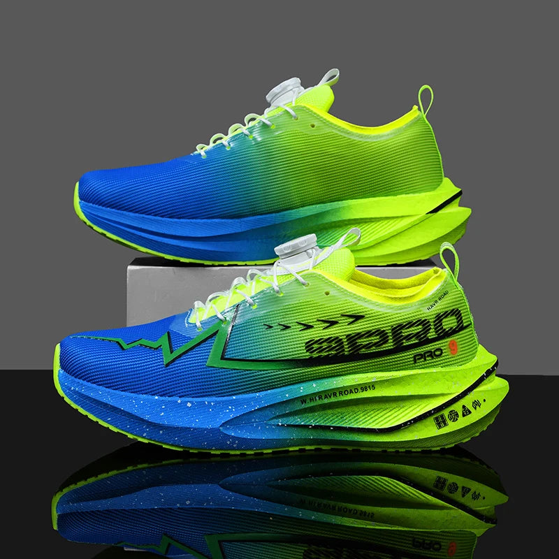 Scarpe Da Corsa Fluorescenti Carbon Marathon Uomo Traspiranti Leggere Scarpe Da Ginnastica Comode Da Donna