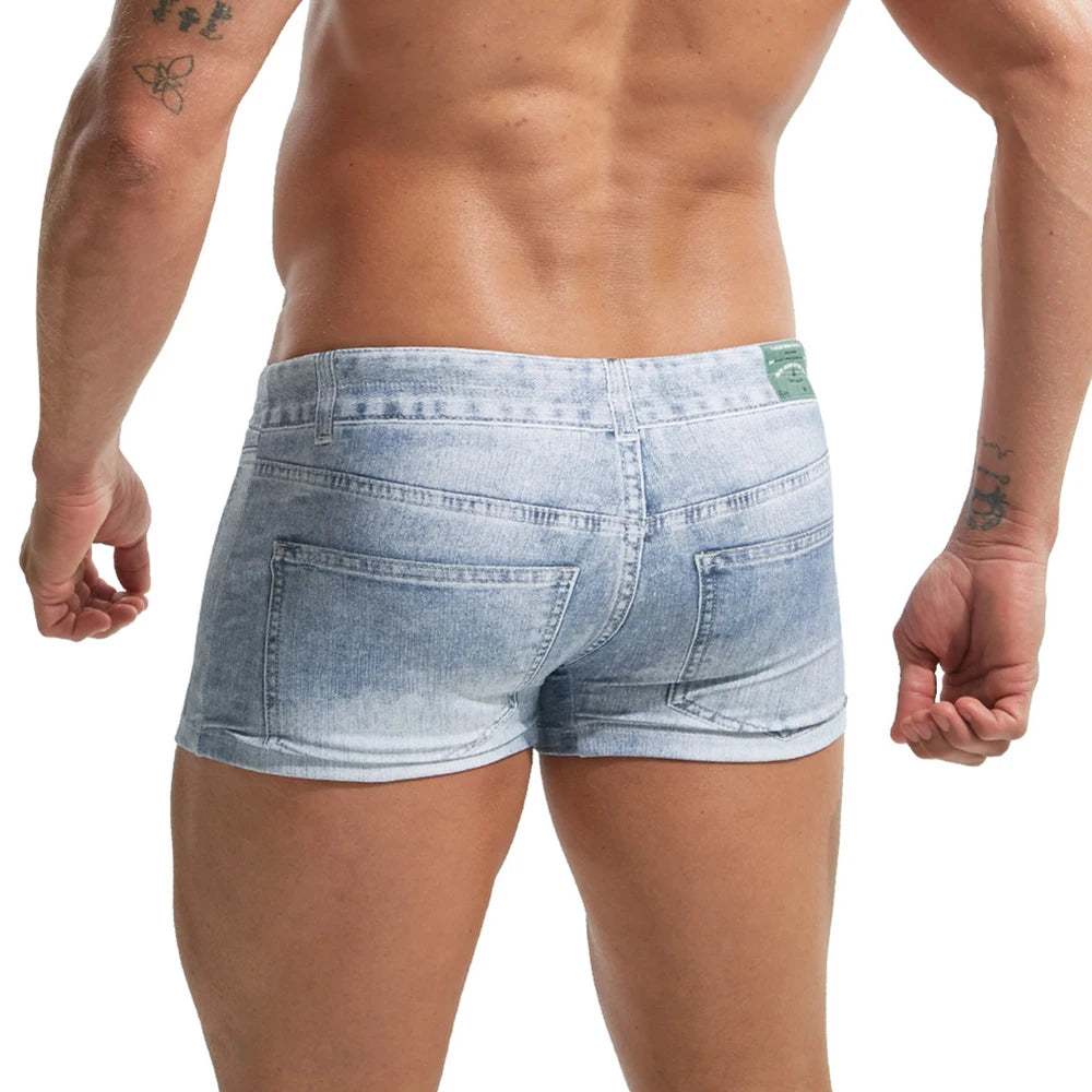 Pantaloncini Da Surf Senza Cuciture Uomo 2XL Denim Stampato Boxer Pantaloncini Da Bagno Traspiranti Sportivi