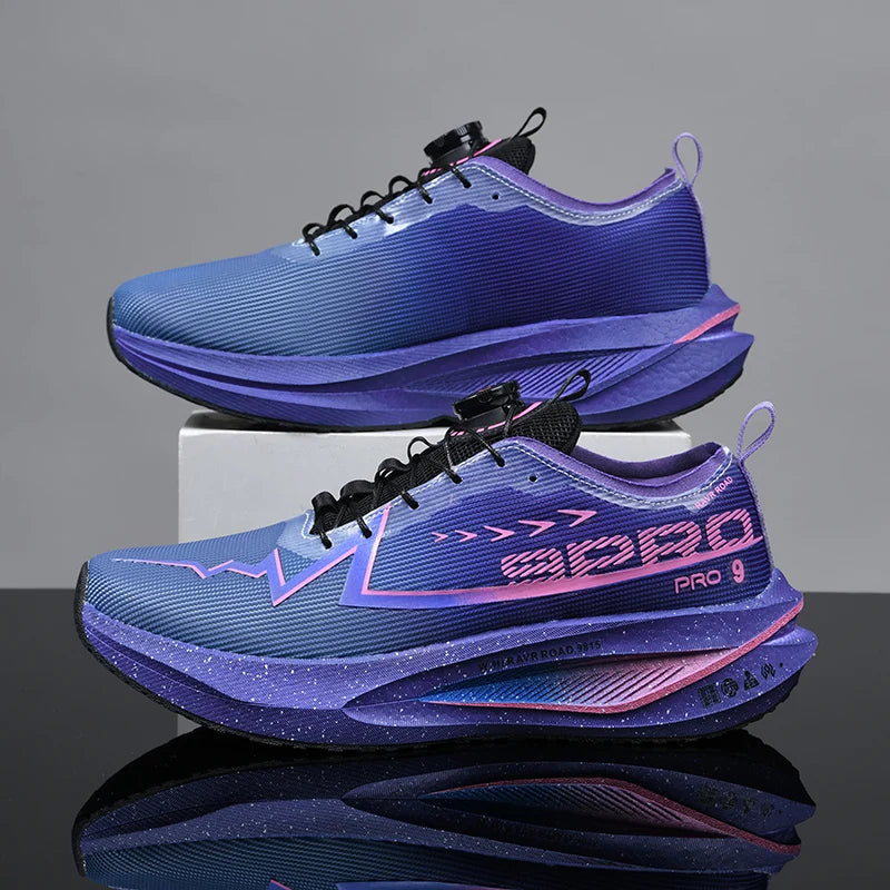 Scarpe Da Corsa Fluorescenti Carbon Marathon Uomo Traspiranti Leggere Scarpe Da Ginnastica Comode Da Donna