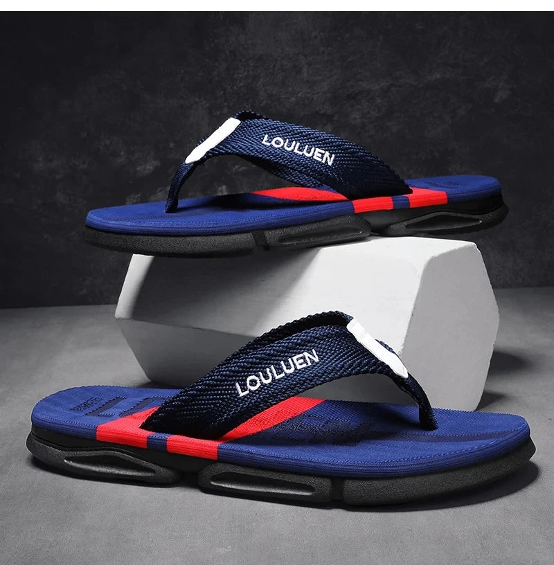 Infradito da Uomo di Moda Alta Qualità Pantofole da Spiaggia Antiscivolo Traspiranti Casual Estive