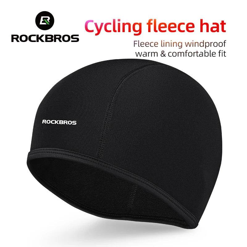 Rockbros Cappello In Pile Da Ciclismo Invernale Antivento Per Uomo Berretto Sportivo Da Esterno Caldo Per La Testa