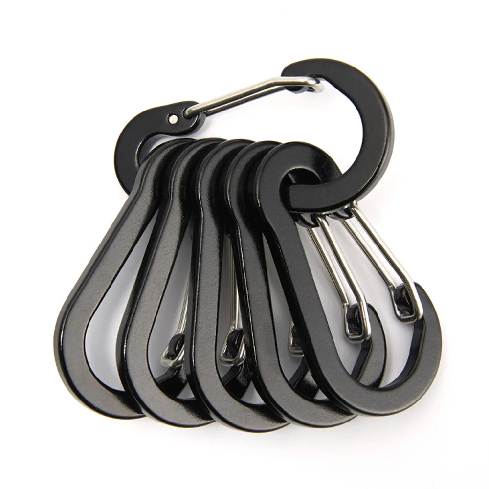 Moschettone Clip Set Sei Dodici Pezzi Turistico Piccoli Ganci Pesca All'aperto Campeggio Ciclismo Portachiavi Fibbie