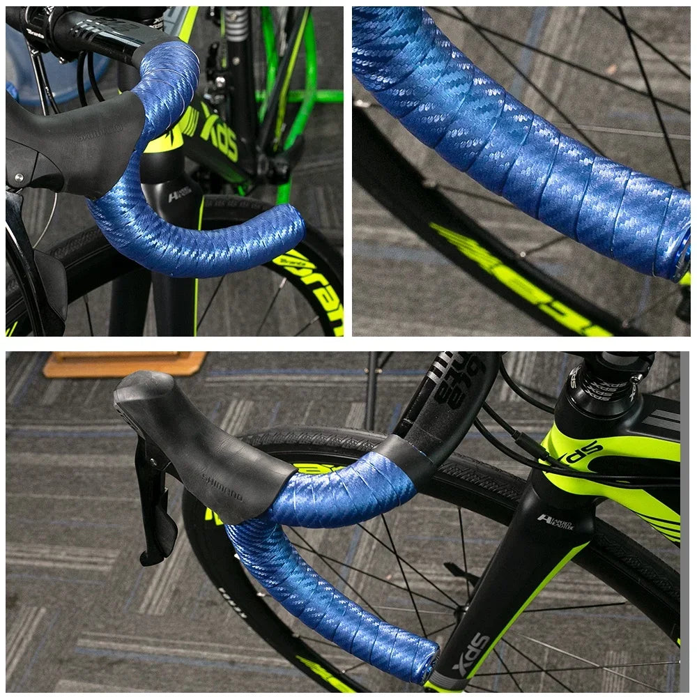 Nastro Manubrio In Fibra Di Carbonio Texture Per Bici Da Strada Antiscivolo Copri Manubrio Avvolgimento