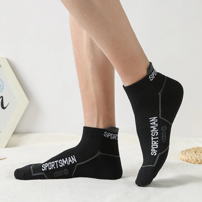Calzini Corti Da Uomo Per Basket E Corsa Con Rete Traspirante Assorbenti Odori Pack 6 Paia