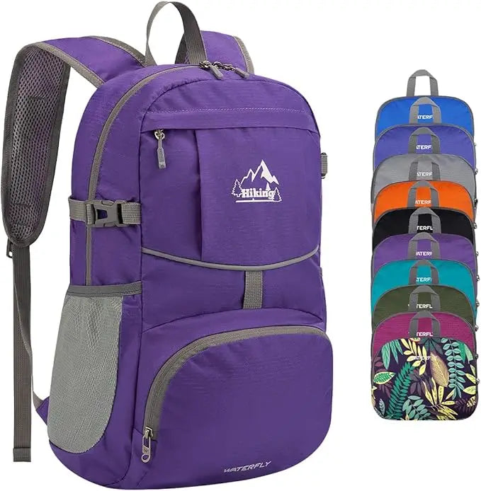 Waterfly Zaino da Trekking Pieghevole Impermeabile Ultraleggero 25 Litri Unisex per Donna e Uomo