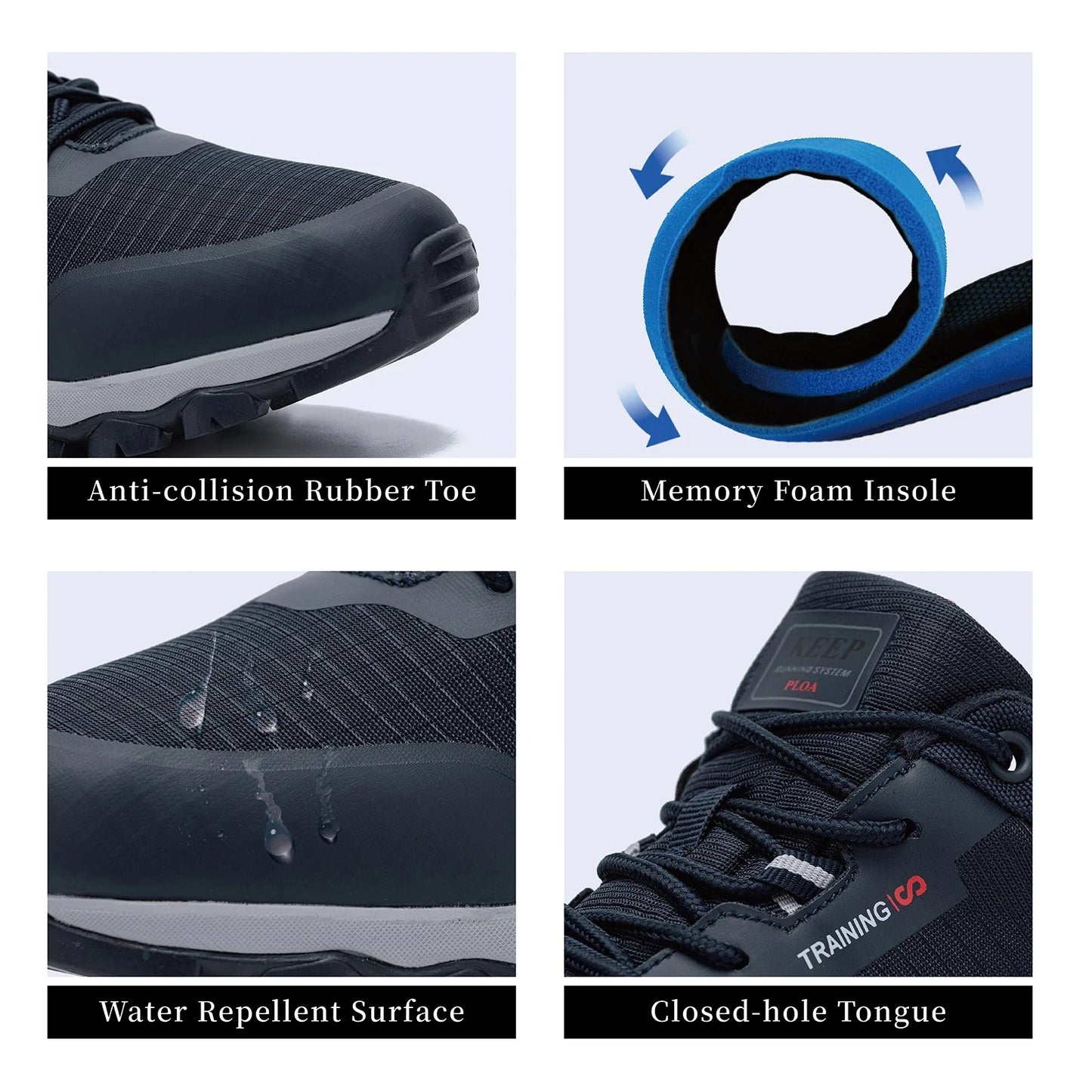 Baasploa Scarpe Da Trekking Uomo Impermeabili Antiscivolo Leggere Resistente All Usura Outdoor 2023 M7306