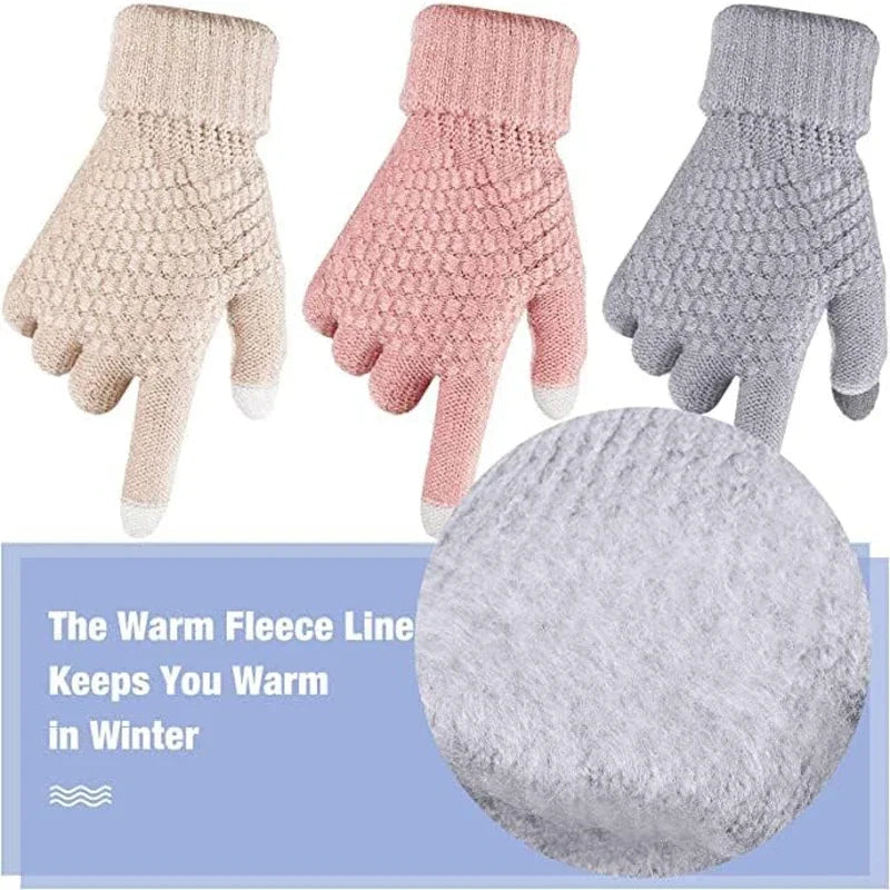 Guanti Invernali Foderati Unisex Compatibili Touch Screen Elastico Ispessito Caldi E Resistenti Al Freddo