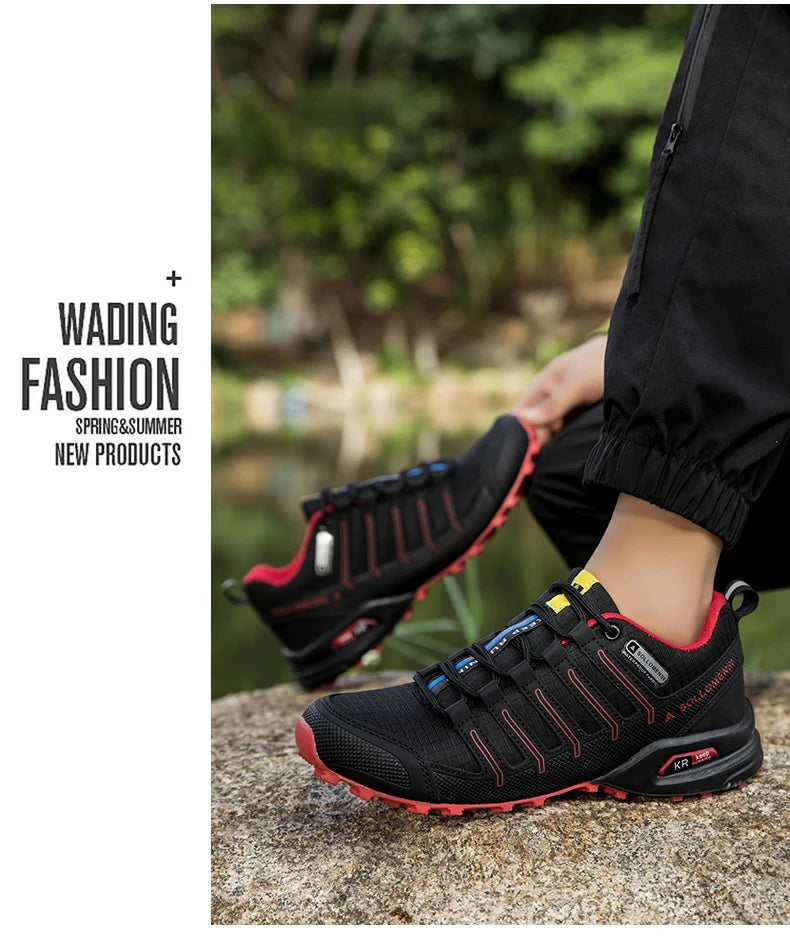 Scarpe Da Trekking Impermeabili Uomo Traspiranti Da Esterni Viaggio Allenamento Tattiche Ciclismo Senza Serratura