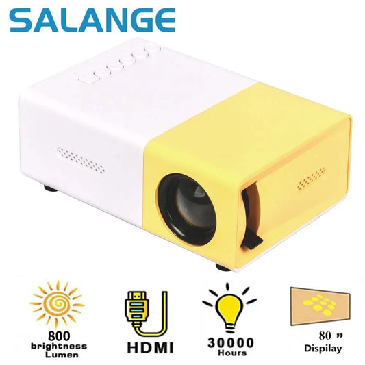 YG300 Mini Proiettore LED Aggiornato 1000 Lumen Risoluzione 320x240 HDMI Compatibile USB Lettore Multimediale Domestico