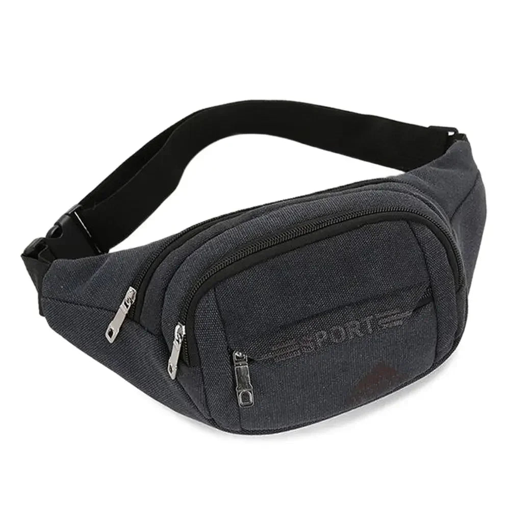 Marsupio Impermeabile Da Esterno In Tela Alta Capacità Stile Coreano Per Sport All Aperto Banana Bag Uomo Donna