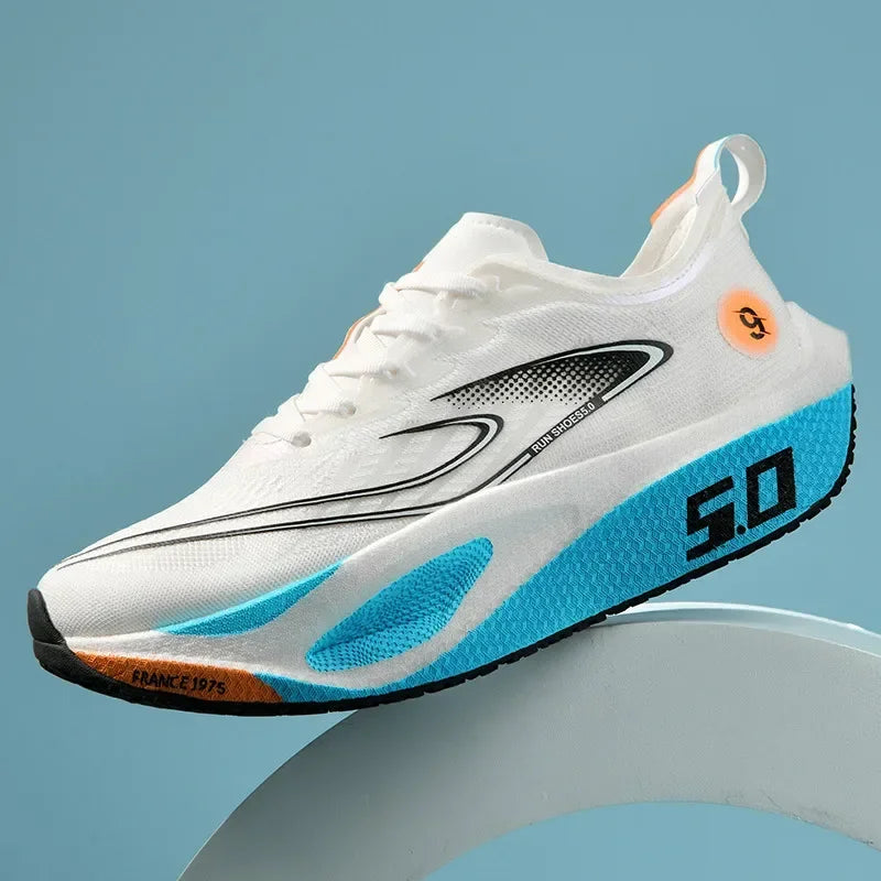 Scarpe Da Corsa 2025 Con Piastra In Carbonio Traspiranti Con Cuscino Di Rimbalzo Leggero Per Maratona Professionale