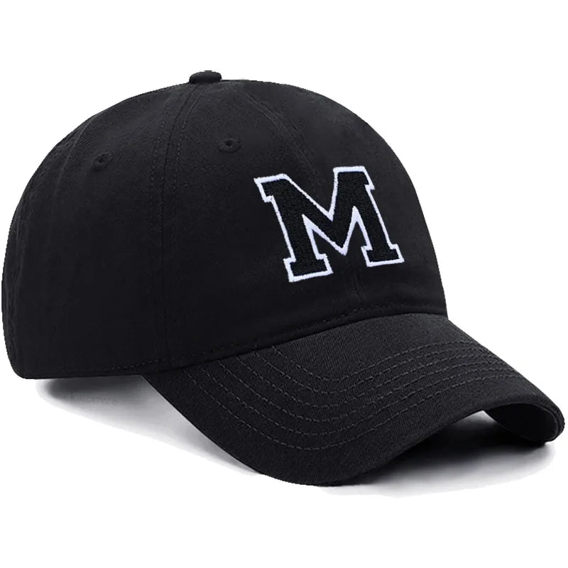 Berretto Da Baseball Unisex Ricamato Lettera AZ Cotone Morbido Alta Qualità Protezione Solare Snapback