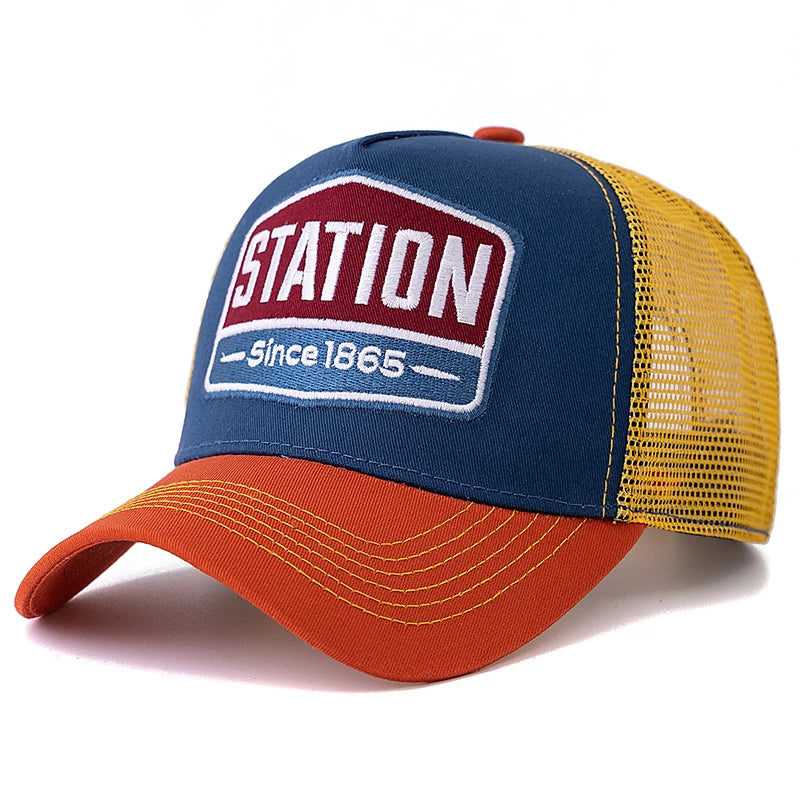 Berretto Trucker Unisex Ventilato Rete Estate Streetwear UP Positive Stazione SA Station