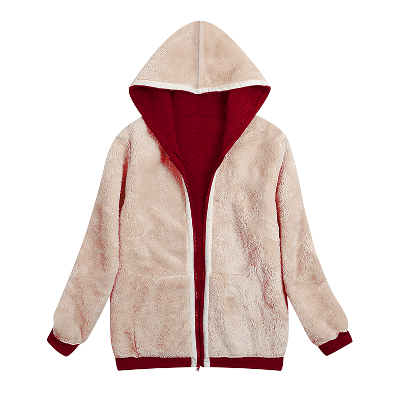 Cappotto Invernale Donna In Peluche Con Cappuccio E Zip Felpa In Pile Calda E Morbida Con Pelliccia Artificiale