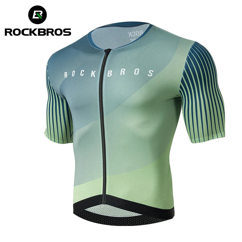 Maglia Da Ciclismo RockBros MTB Uomo Abbigliamento Estivo Traspirante Con Cerniera YKK Alta Qualità